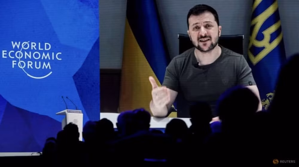 tong thong zelenskyy phat bieu truoc cac nha lanh dao tai davos hinh 1