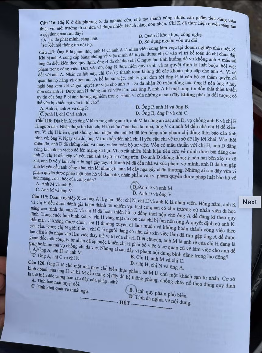 de thi tot nghiep thpt 2022 mon gdcd ma de 322 hinh 4