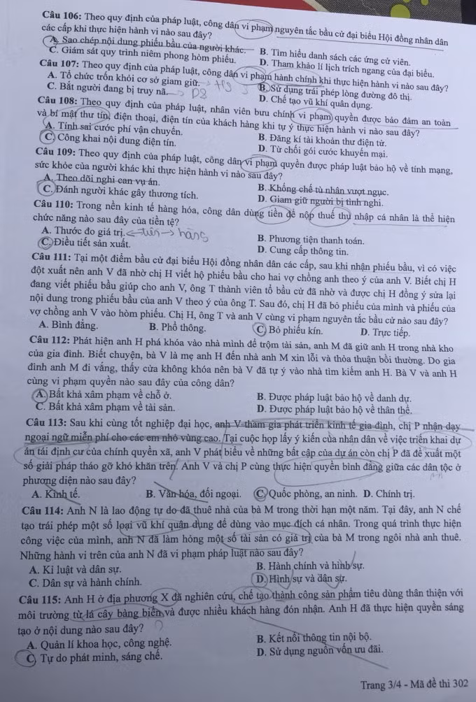 de thi tot nghiep thpt 2022 mon gdcd ma de 302 hinh 3