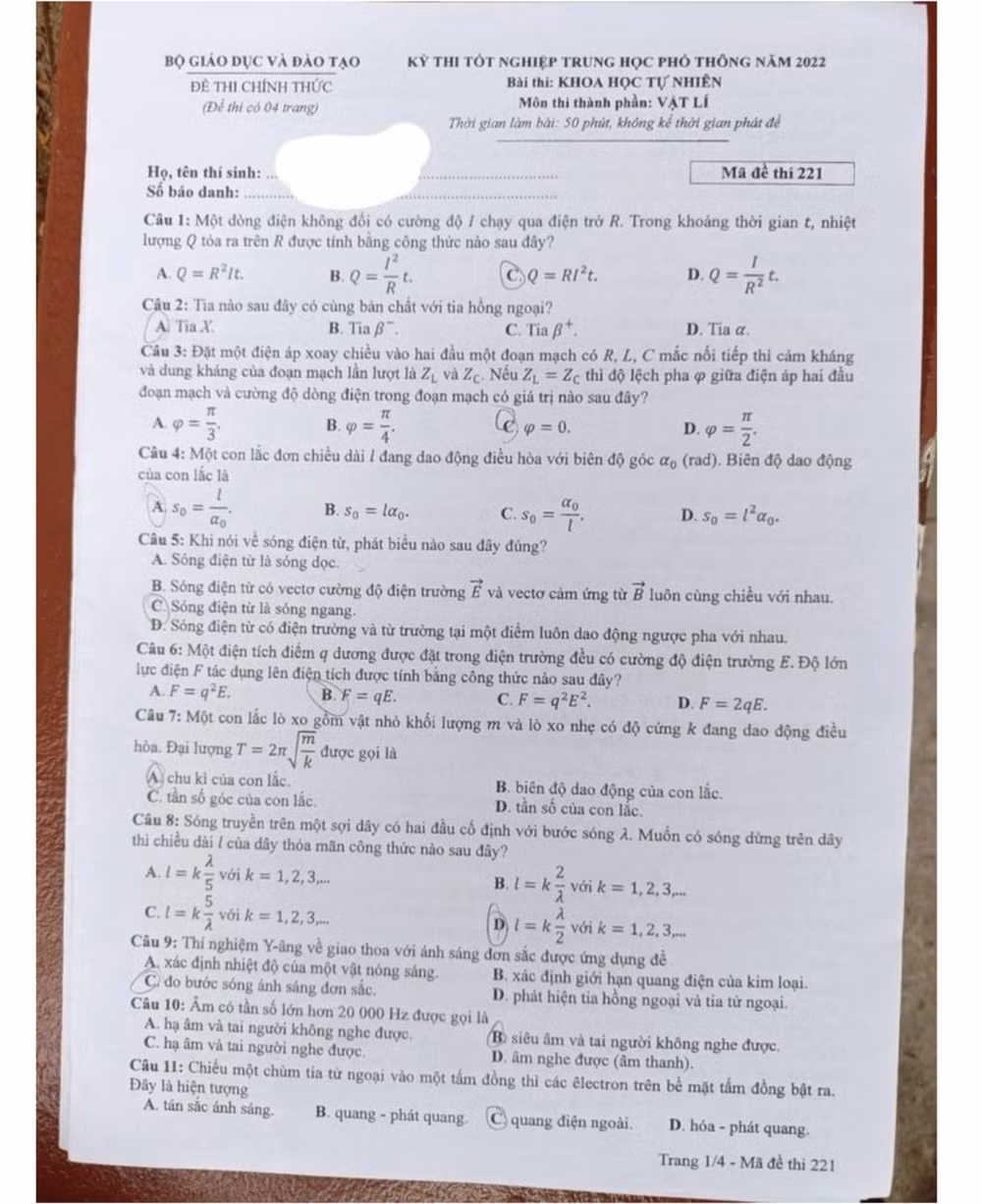 de thi tot nghiep thpt 2022 mon vat ly ma de 221 hinh 1