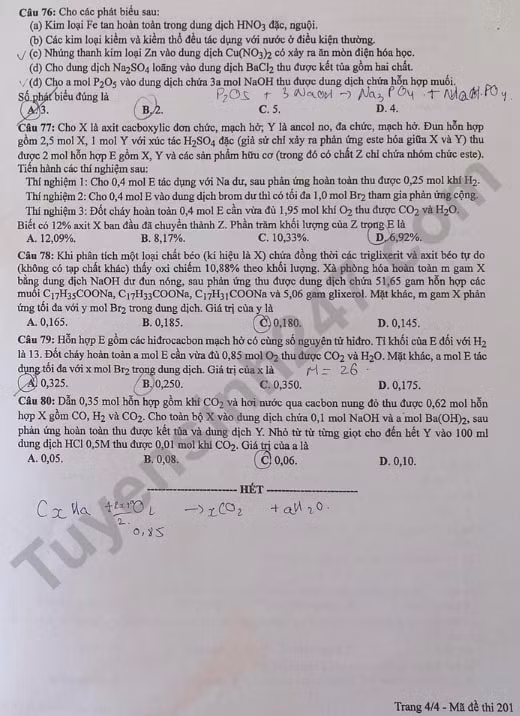 de thi tot nghiep thpt 2022 mon hoa hoc ma de 201 hinh 4