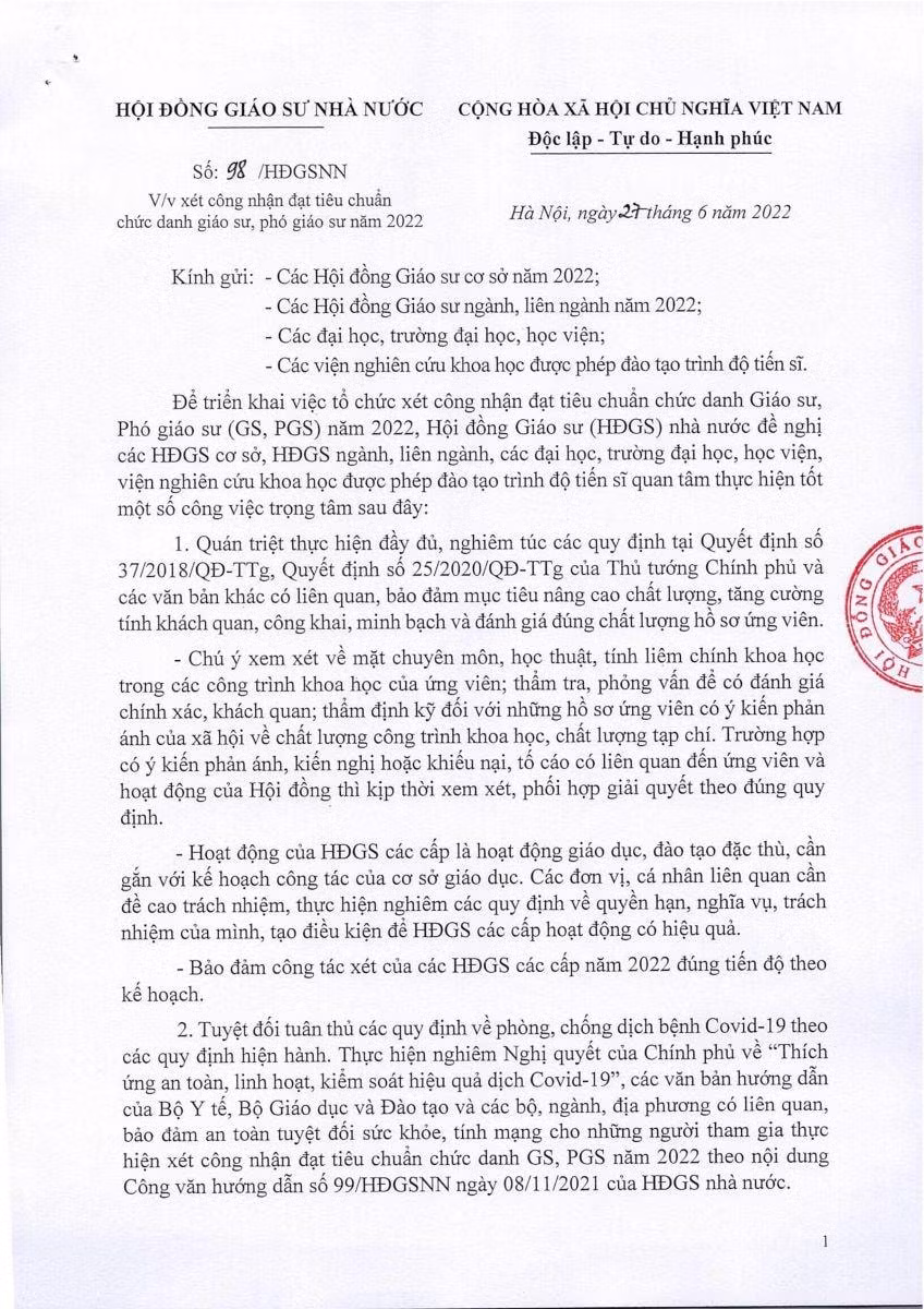 kip thoi xem xet ho so ung vien giao su pho giao su bi khieu nai to cao hinh 1