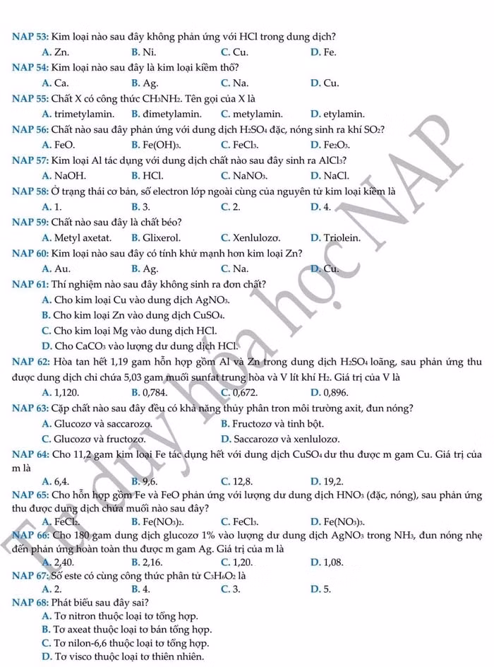 de thi tot nghiep thpt 2022 mon hoa hoc ma de 214 hinh 2