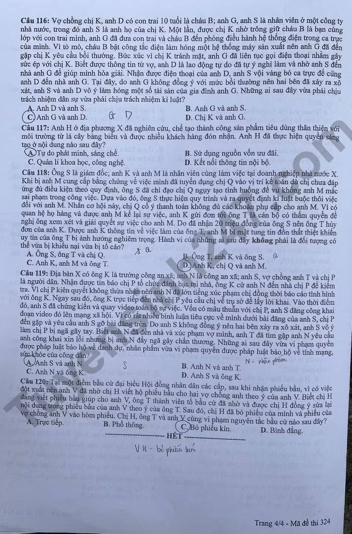de thi tot nghiep thpt 2022 mon gdcd ma de 324 hinh 4