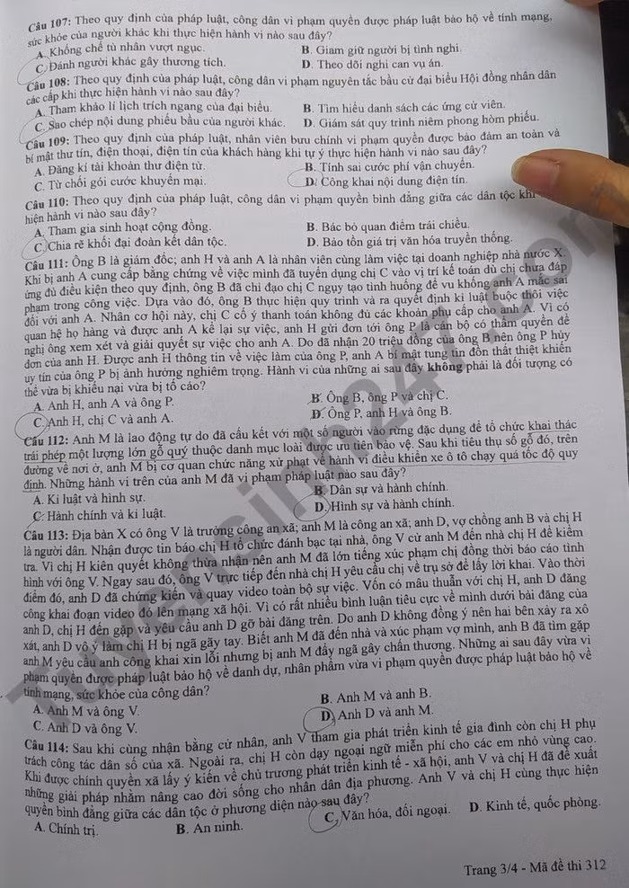 de thi tot nghiep thpt 2022 mon gdcd ma de 312 hinh 3