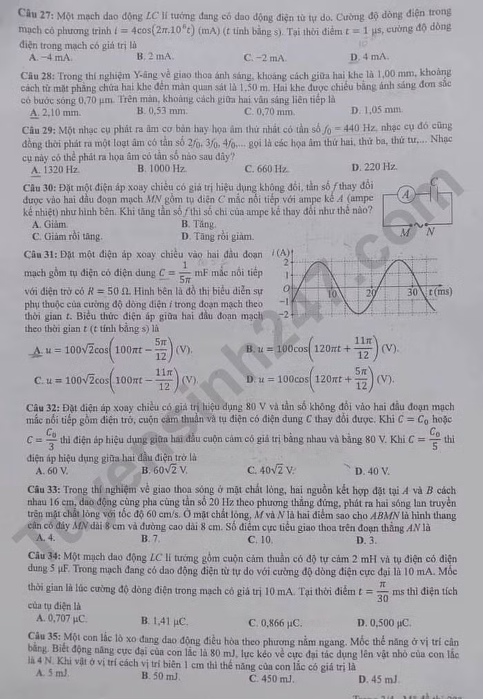 de thi tot nghiep thpt 2022 mon vat ly ma de 223 hinh 3