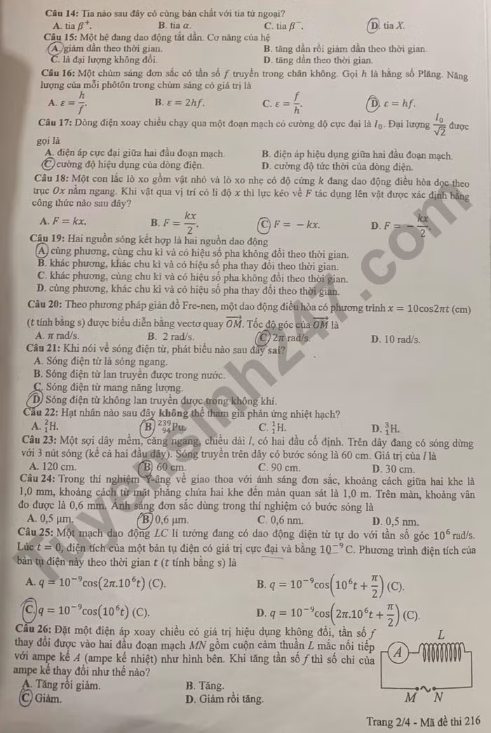 de thi tot nghiep thpt 2022 mon vat ly ma de 216 hinh 2