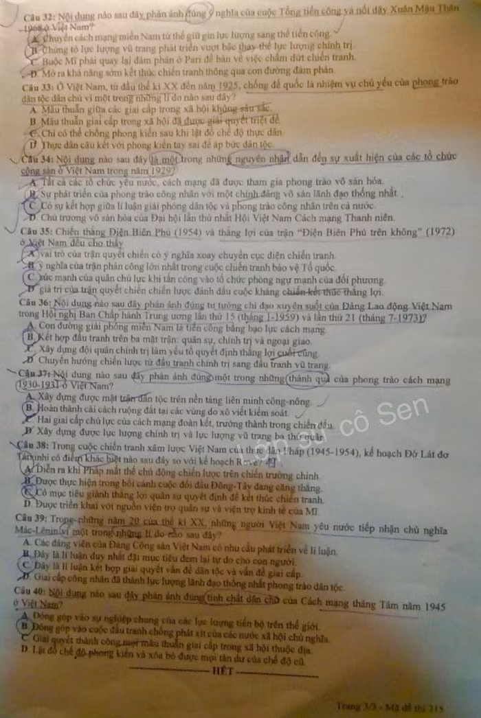 de thi tot nghiep thpt 2022 mon lich su ma de 315 hinh 3