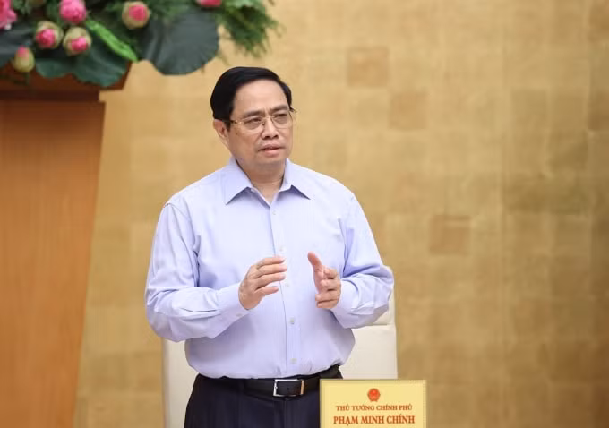 Thủ tướng Phạm Minh Chính phát biểu tại phiên họp.