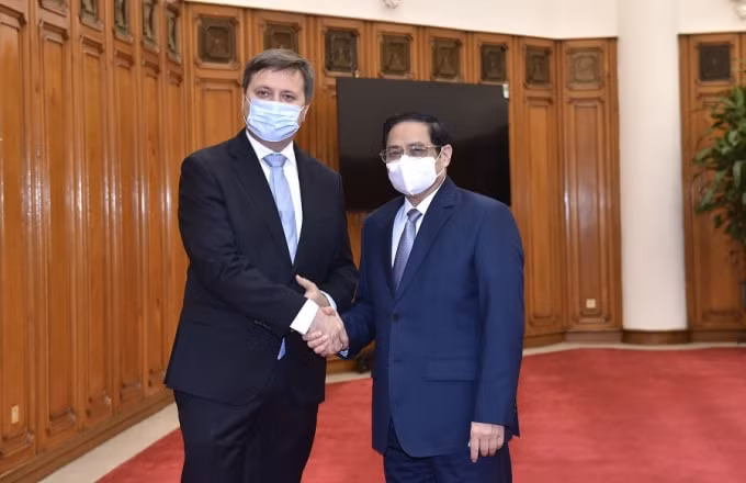 Thủ tướng Phạm Minh Chính tiếp Đại sứ Ba Lan Wojciech Gerwel.