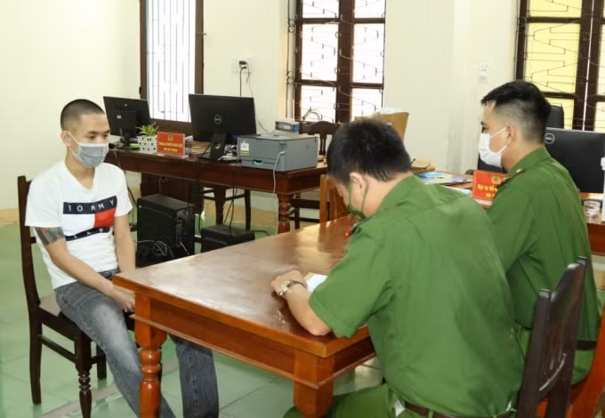 Đối tượng Nguyễn Thanh Ba tại Cơ quan Công an