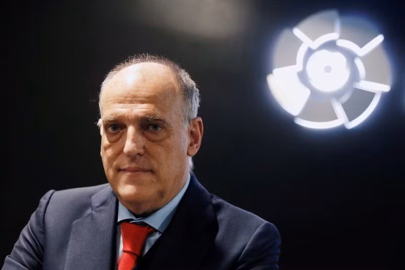 CLB Real Madrid kiện Chủ tịch La Liga Javier Tebas nhằm ngăn chặn thương vụ với CVC. Ảnh: Reuters