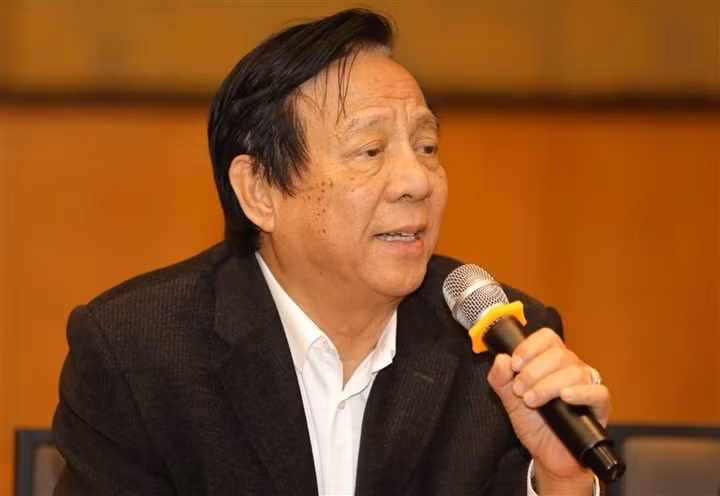 Hình ảnh ông Ngô Tử Hà phát biểu trong một tọa đàm về bóng đá Việt Nam đầu năm 2019. Ảnh: internet