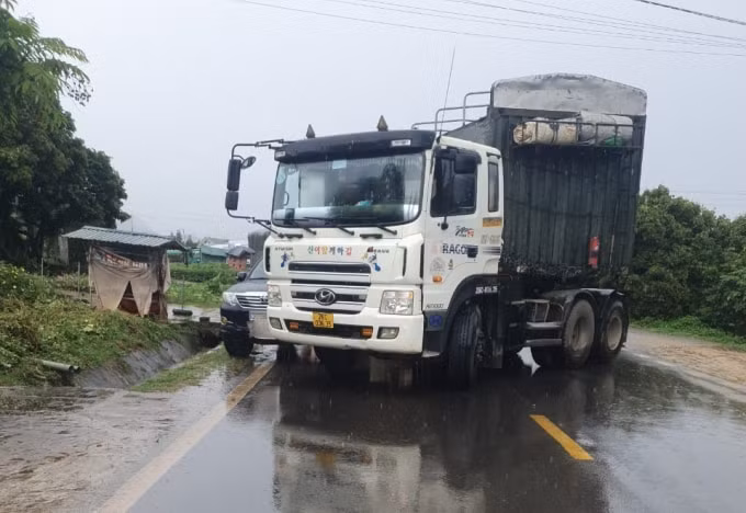 Hiện trường vụ tai nạn.