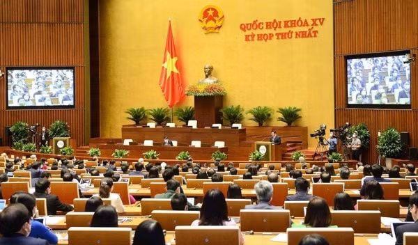 Kỳ họp thứ nhất, Quốc hội khóa XV. Ảnh: VNE