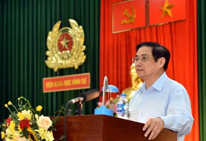 Thủ tướng Phạm Minh Chính phát biểu tại buổi làm việc.