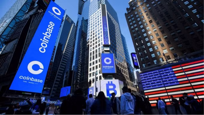 Sàn giao dịch hàng đầu nước Mỹ Coinbase chứng kiến đà tăng trưởng mạnh trong quý II năm nay. Ảnh: CNBC.