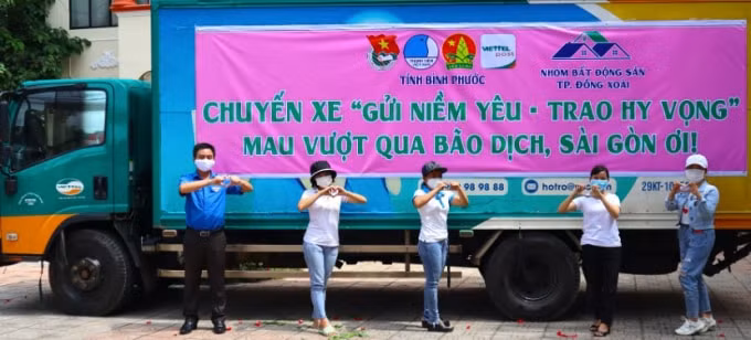 Những chuyến xe yêu thương “cõng” 113 tấn lương thực từ Bình Phước gửi đến TP. HCM, Bình Dương ảnh 1