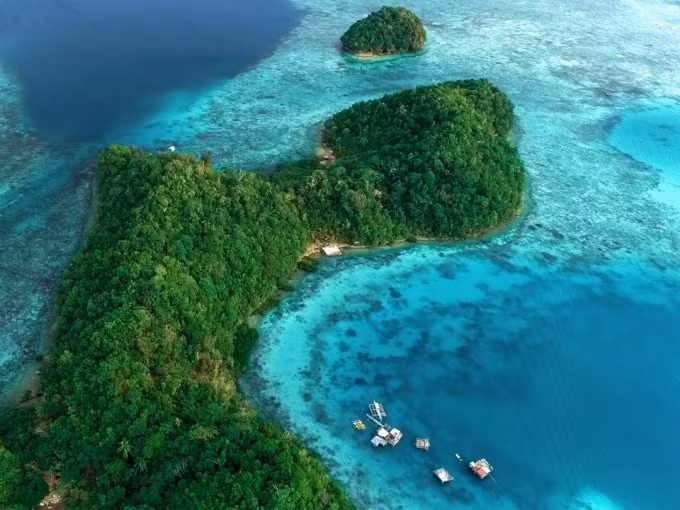 Đầm Sugba của đảo Siargao ở Philippines.