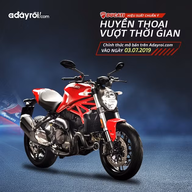Adayroi đang trực tiếp phân phối 6 dòng xe phân khối lớn cao cấp của Ducati.