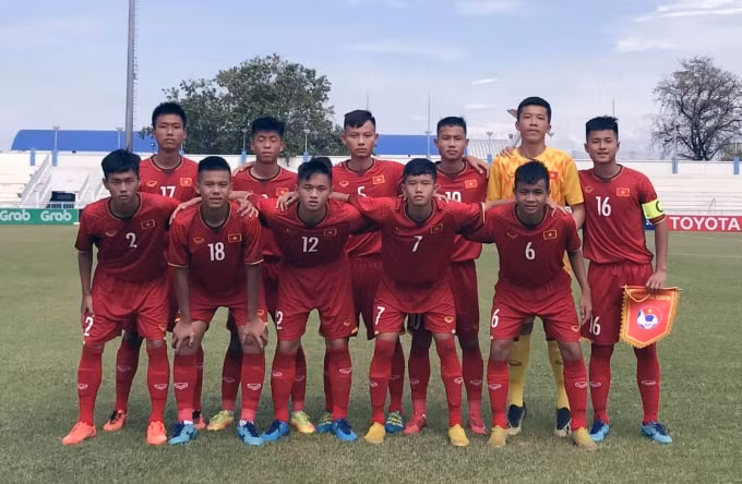 ĐT U15 Việt Nam không thể chiến thắng trong ngày ra quân. Ảnh: VFF