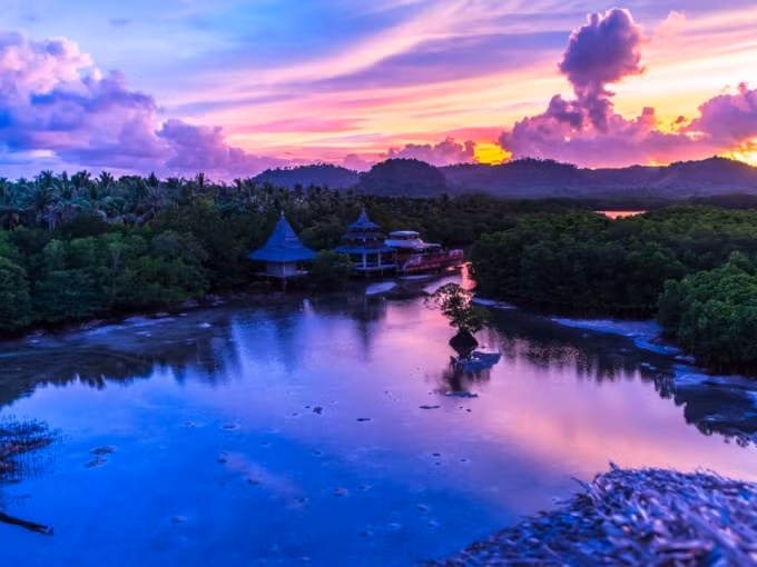 Hoàng hôn ở Siargao, Philippines.