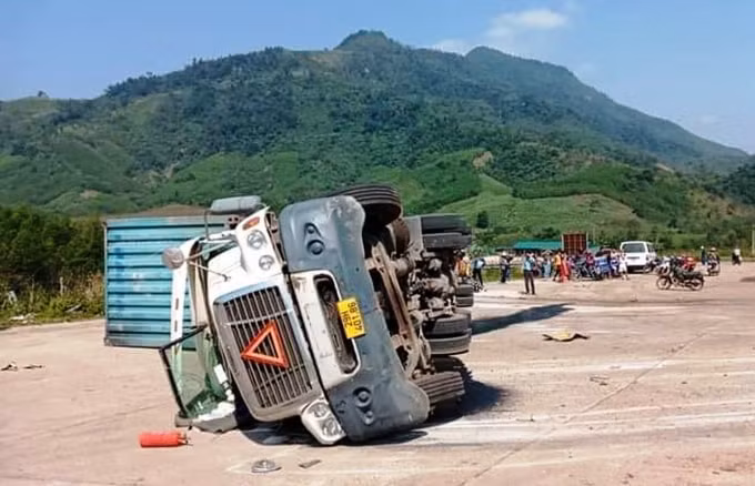 Hiện trường vụ tai nạn.