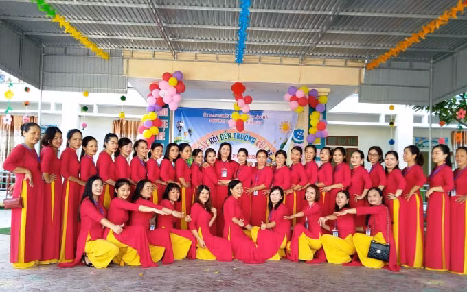 Tập thể sư phạm trường Mầm non Bình An luôn đáp ứng nhu cầu ngày càng cao của bậc học mầm non.