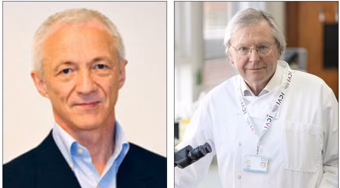 Hai nhà khoa học Angus Dalgleish (trái) và Birger Sorensen đưa ra tuyên bố gây sốc rằng: COVID-19 được con người tạo ra - Ảnh: Reuters/AFP