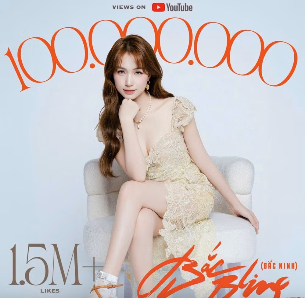 mv bac bling cua hoa minzy can moc 100 trieu luot xem tren youtube hinh 2