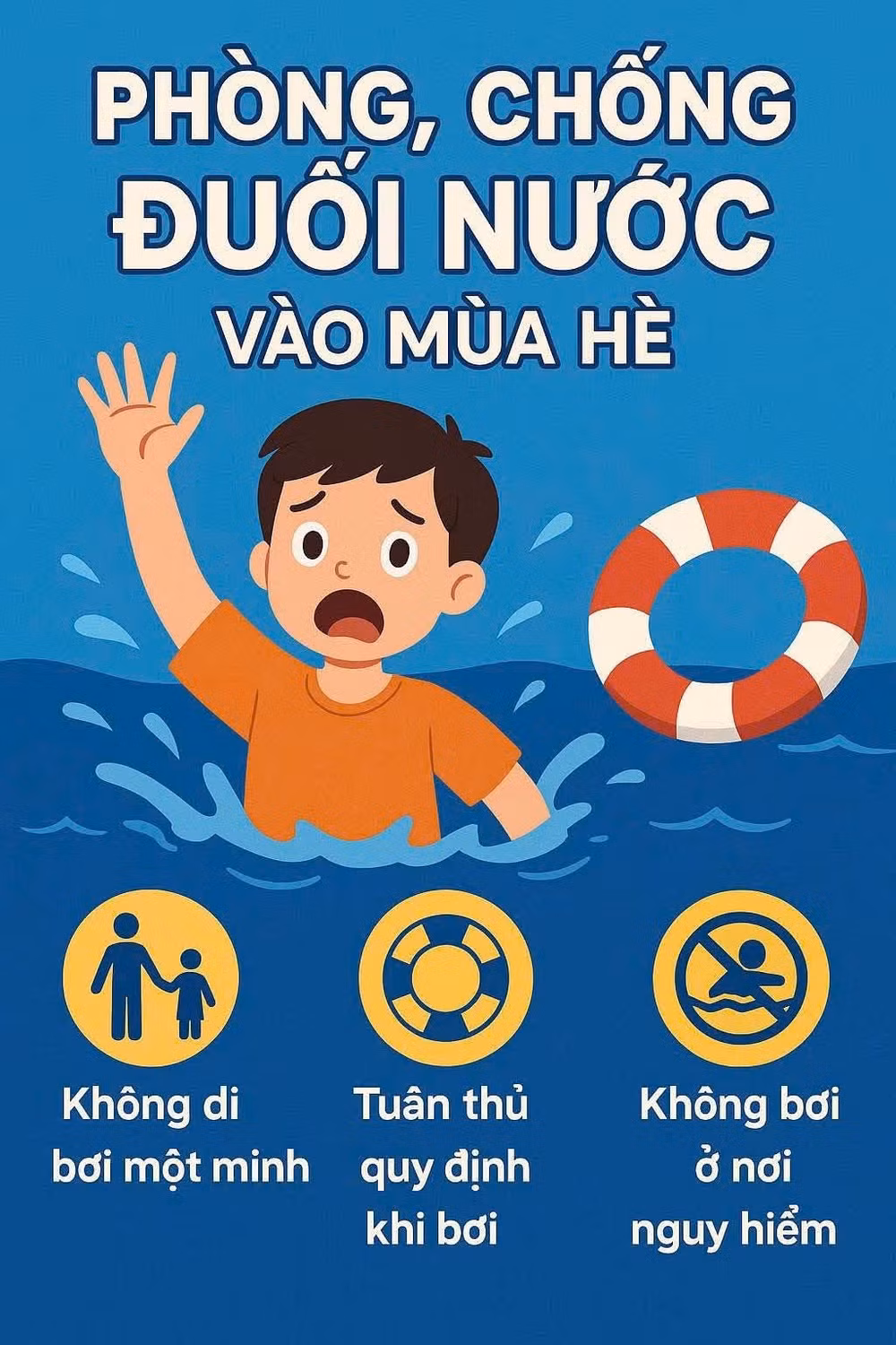 Phòng chống đuối nước vào mùa hè.