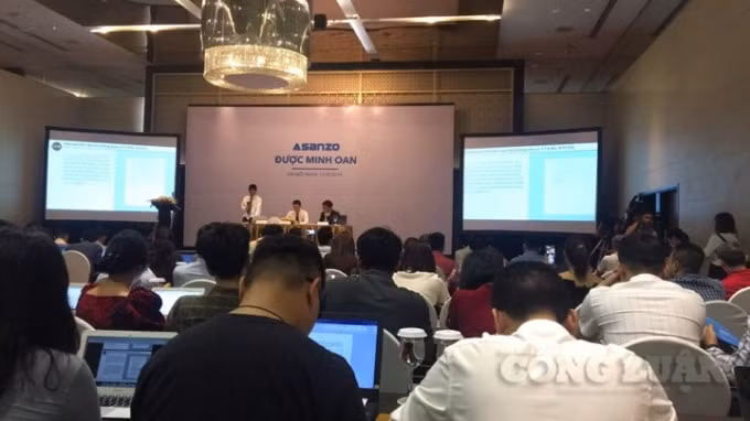 Toàn cảnh buổi họp báo Asanzo được minh oan. Ảnh: Minh Nam