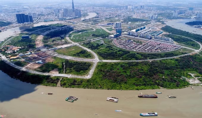 Khu bán đảo Thủ Thiêm (ảnh :T/L)