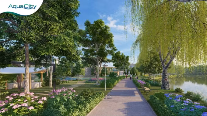 Mọi sinh hoạt của cư dân Aqua City đều gắn liền với sông nước, thiên nhiên.