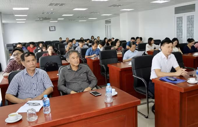 Tham dự buổi họp báo có đại diện lãnh đạo các đơn vị, ban chuyên môn cơ quan TƯ Hội Nhà báo Việt Nam, lãnh đạo các cơ quan báo chí, các cấp Hội Nhà báo; đại diện các đơn vị tài trợ; cùng đông đảo phóng viên các cơ quan thông tấn báo chí đến dự, đưa tin. Ảnh: Sơn Hải