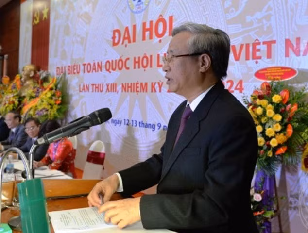 Thường trực Ban Bí thư Trần Quốc Vượng phát biểu chỉ đạo Đại hội. Ảnh: TH