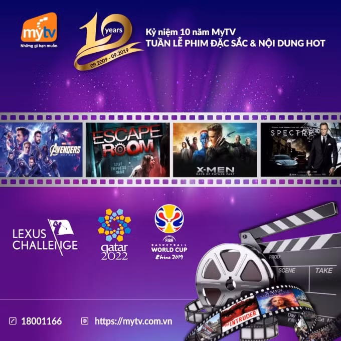 Tuần lễ phim đặc sắc, món quà tri ân khán giả nhân kỷ niệm sinh nhật 10 năm của MyTV.