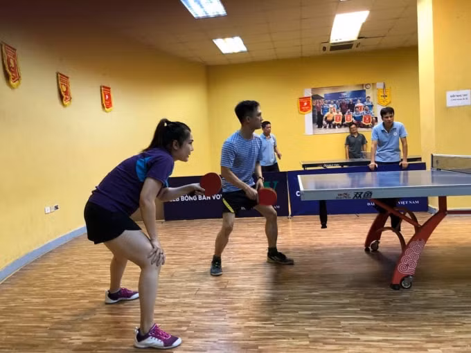 Giải Bóng bàn Cúp Hội Nhà báo Việt Nam là cầu nối để gắn kết các hội viên, những người làm báo với nhau. Ảnh: PV