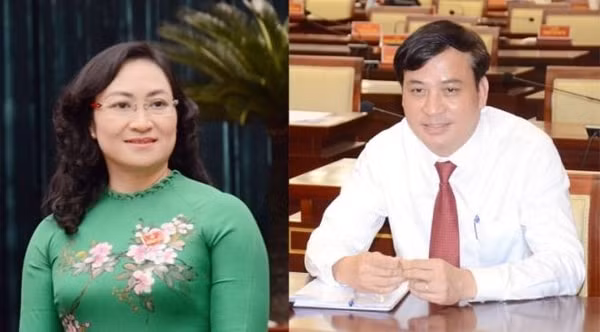 Bà Phan Thị Thắng và ông Lê Hòa Bình