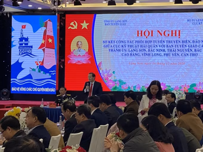 Ông Phùng Quang Hội - Trưởng Ban tuyên giáo Tỉnh ủy Lạng Sơn hoan nghênh tinh thần, trách nhiệm hướng đến chủ đề biển, đảo của nhiều tỉnh thành trên cả nước.