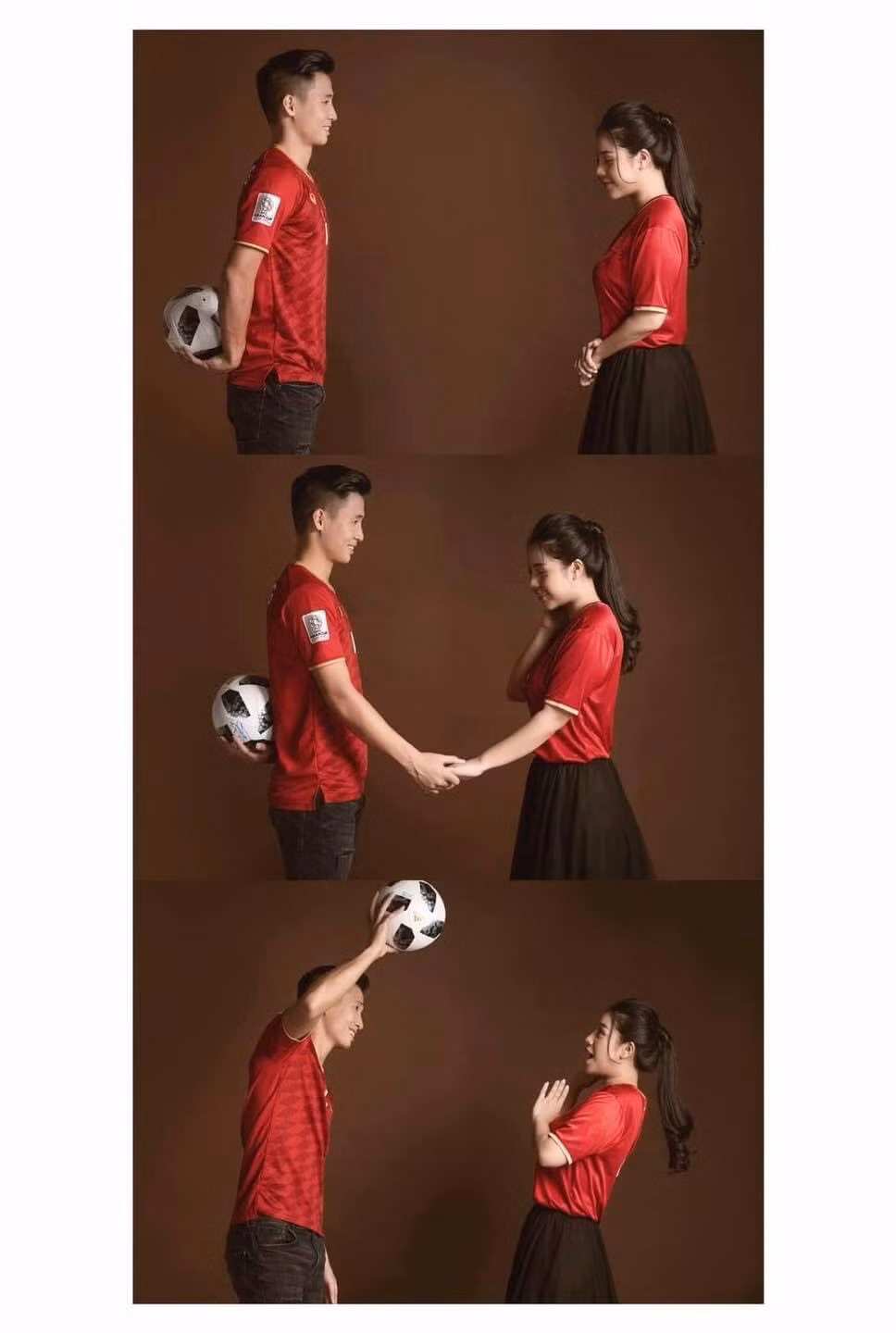 Bùi Tiến Dũng và bà xã Khánh Linh
