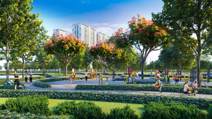 Cuộc sống trong lành, nhiều cây xanh ở các đô thị vệ tinh, vành đai xanh ven đô là lựa chọn của nhiều khách hàng. Ảnh: TL