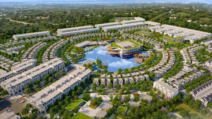 Hồ điều hòa 6h nằm trung tâm dự án Hinode Royal Park mang đến cho cư dân không gian sống lý tưởng, hài hòa với không gian trong lành của thiên nhiên. Ảnh: TL