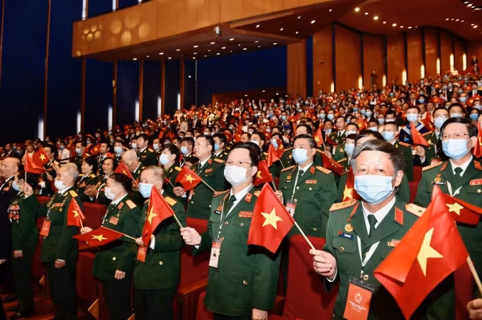 Các đại biểu ngành quân đội tham dự đại hội.
