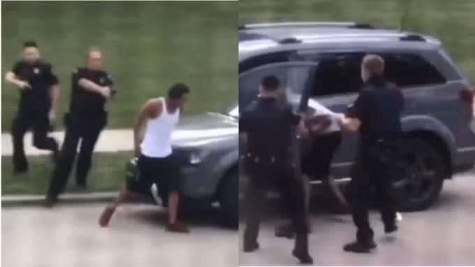 Hình ảnh trong một đoạn video được người dân ghi lại cảnh Blake bị bắn. Ảnh: Fox News