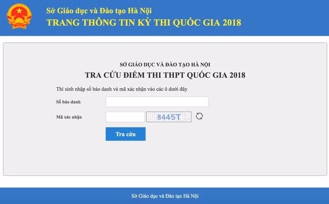 tra cứu điểm thi tại hà nội