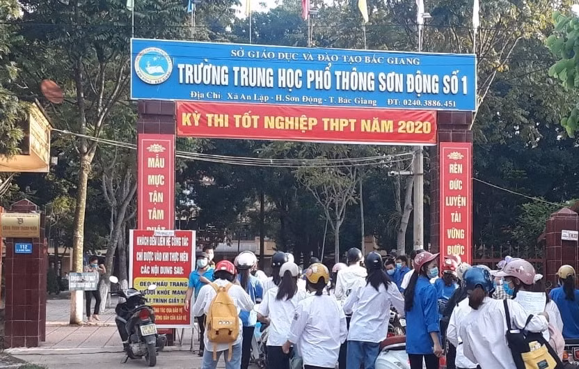 Theo kế hoạch trường THPT Sơn Động số 1 là nơi sẽ tổ chức kỳ thi đợt 2. Ảnh: internet.