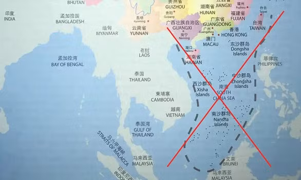 Tấm bản đồ có đường lưỡi bò 
