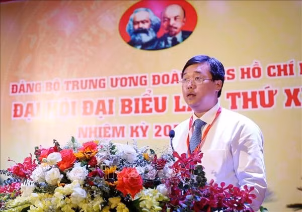 Ông Lê Quốc Phong phát biểu tại Đại hội. Ảnh: TTXVN