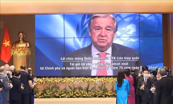 Tổng thư ký Liên hợp quốc Antonio Guterres gửi lời chúc mừng 75 năm Quốc khánh nước CHXHCN Việt Nam. Ảnh: TTXVN